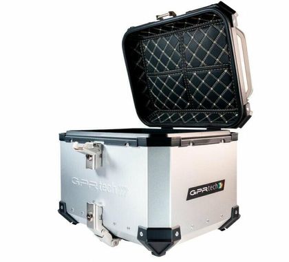 Top case GPR Tech ALPI-TECH Alu - Completo com suporte - 45 litros Ref.: GTE01404A / ZNT.3.BA.45.ALP.A ZONTES 350 350 E - 2023 - 2024