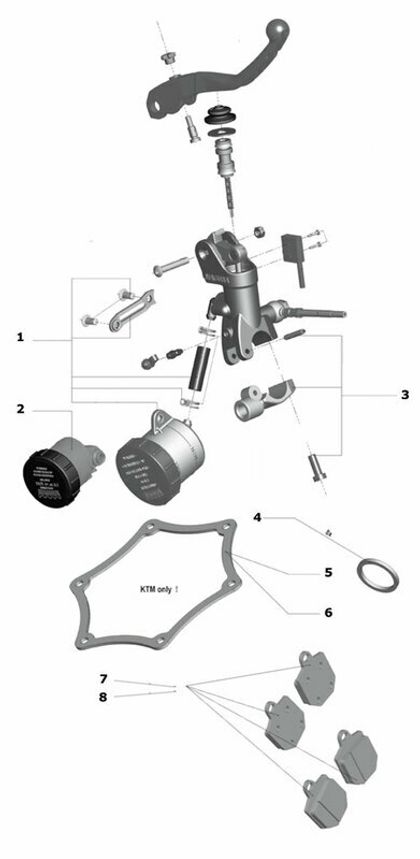 Magura KIT8JTS SPY CALIPER Universal Brake master cylinder kit
