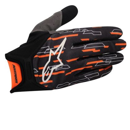 Gants cross Alpinestars RACER GLOVES ORANGE BLACK WHITE ENFANT 