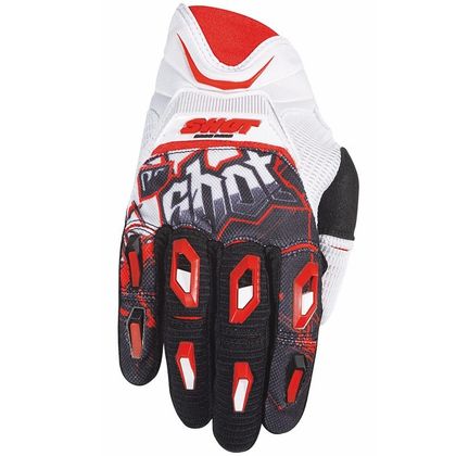 Shot FLEXOR HEAVY BLANC ROUGE GLOVES Cross-Handschuhe