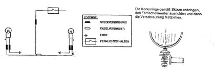 Hepco & Becker Twinlight (road) with bracket and cable - chrome Lights