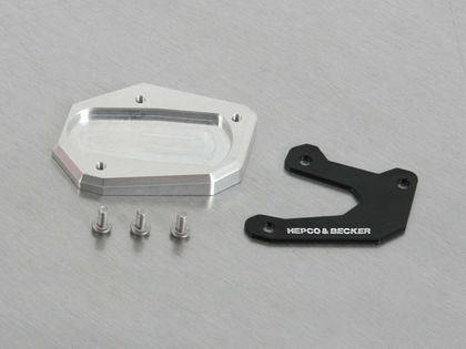 Extension de béquille Hepco & Becker latérale - noir/argent Ref : HBE00029A / 42113539 00 91 SUZUKI 400 AN 400 BURGMAN ABS - 2017 - 2025