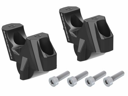 Rehausseur de guidon Hepco & Becker avec déport - noir Ref : HBE00133A / 42456531 00 01 BMW 1000 M 1000 R - 2023 - 2025