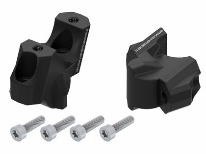 Rehausseur de guidon Hepco & Becker avec déport - noir