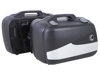 Hepco & Becker Junior Flash argent Enduro (40 L gauche / 30 L droite) - noir Zijkoffer Universeel