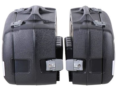 Hepco & Becker Junior Flash argent Enduro (40 L gauche / 30 L droite) - noir Zijkoffer Universeel Ref: HBE00231A / 610237 00 09 