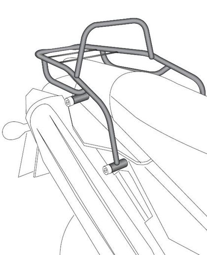 Support top case Hepco & Becker tubulaire - noir