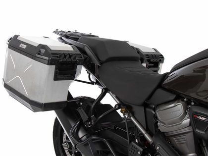 Valise Hepco & Becker Xplorer avec support Cutout - noir/argent