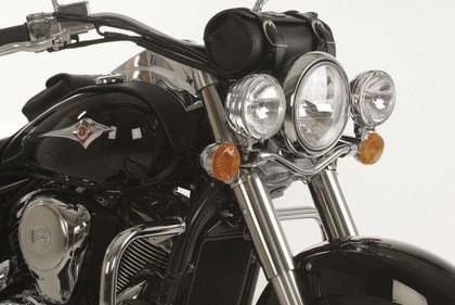 Hepco & Becker Twinlight (road) with bracket and cable - chrome Lights