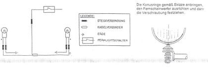 Hepco & Becker Twinlight (route) avec support et câble - chrome Lights