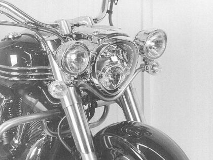 Hepco & Becker Twinlight (road) with bracket and cable - chrome Lights