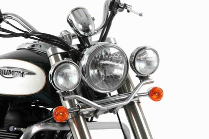 Hepco & Becker Twinlight (route) avec support et câble - chrome Lights