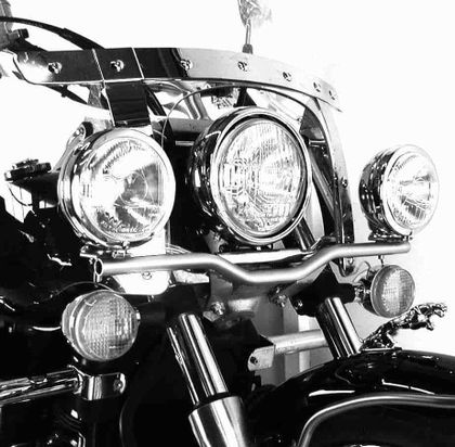 Hepco & Becker Twinlight (road) with bracket and cable - chrome Lights