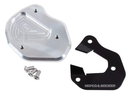 Extension de béquille Hepco & Becker latérale - noir/argent Ref : HBE00587A / 42117627 00 91 KTM 1290 1290 SUPER ADVENTURE S - 2021 - 2024