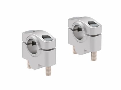 Rehausseur de guidon Hepco & Becker 25 mm - argent Ref : HBE00691A / 4230322 25 09 