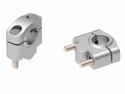 Rehausseur de guidon Hepco & Becker 25 mm - argent Ref : HBE00713A / 4230377 25 09 