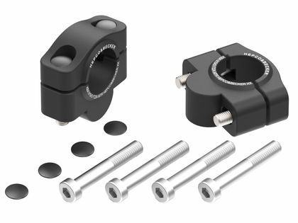 Rehausseur de guidon Hepco & Becker 20 mm - noir Ref : HBE00725A / 42304550 20 01 
