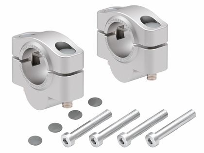 Rehausseur de guidon Hepco & Becker 20 mm - argent Ref : HBE00776A / 4230900 20 09 