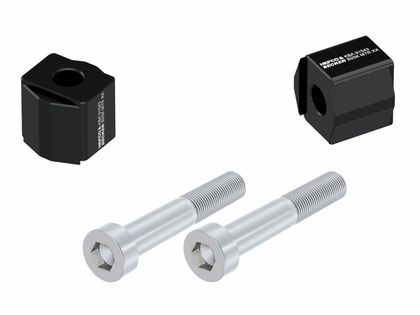 Rehausseur de guidon Hepco & Becker 25 mm - noir Ref : HBE00816A / 42357602 25 01 KTM 890 890 DUKE R - 2020 - 2023