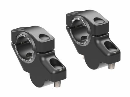 Rehausseur de guidon Hepco & Becker avec déport 30 mm de haut et 21 mm en arrière - noir Ref : HBE00857A / 42403548 00 01 SUZUKI 800 V-STROM 800 DE - 2023 - 2025