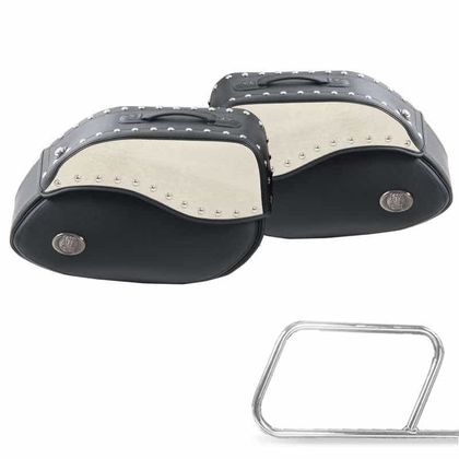 Hepco & Becker Kit complet Ivory pour support tubulaires - noir/ivoire Satteltaschen Universell Ref : HBE01438A / 620500 