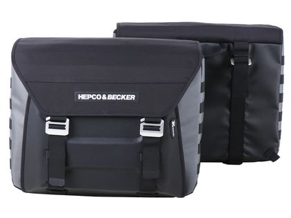 Sacoches cavalières Hepco & Becker Kit complet Xtravel Basic pour support Vario BMW - noir