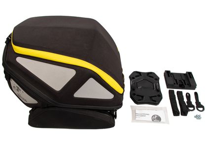 Hepco & Becker Royster - seatpad Basic inclus - noir avec fermeture éclair jaune Satteltasche Universell