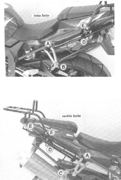 Support top case Hepco & Becker tubulaire - noir