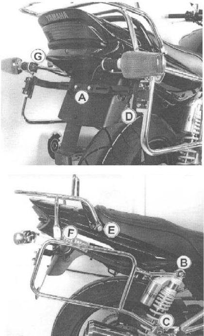 Support top case Hepco & Becker avec support de valises latérales - noir