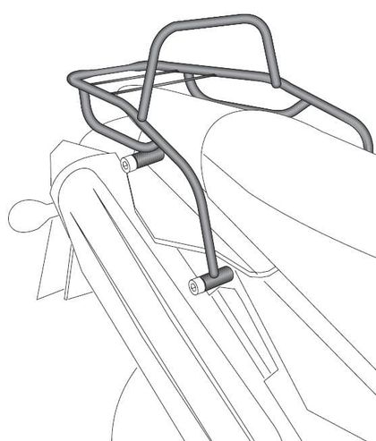 Hepco & Becker tubulaire - noir Halterung für Topcase