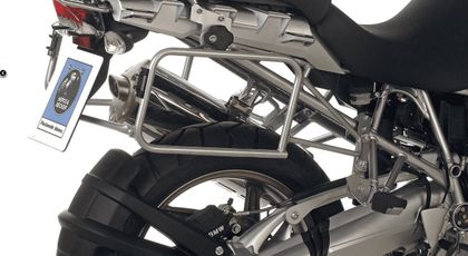 Support valises Hepco & Becker Lock-it - argent Ref : HBE01910A / 650649 00 09 BMW 1200 R 1200 GS (0307) - 2004 - 2007