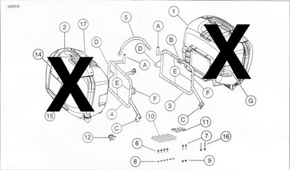 Hepco & Becker Tubular - schwarz Seitenkofferhalterung