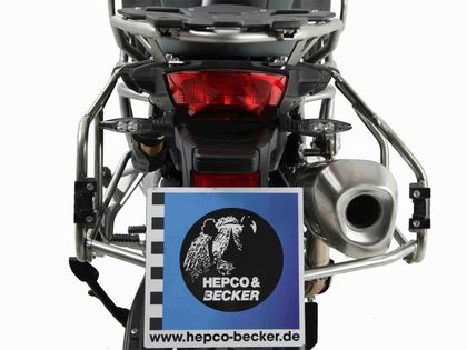 Support valises Hepco & Becker Cutout pour valises Xplorer 40/37 litres - Acier inoxydable Ref : HBE02038A / 6516513 00 22 BMW 850 F 850 GS ABS (0B09) - 2018 - 2023