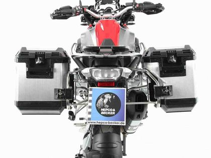 Hepco & Becker Cutout - argent/Acier inoxydable Seitenkofferhalterung