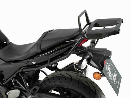 Support top case Hepco & Becker Alurack - noir Ref : HBE02063A / 6523542 01 01 SUZUKI 650 SV 650 X - 2018 - 2025
