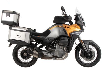 Support top case Hepco & Becker Alurack - pour combinaison avec le porte bagage d'origine - noir Ref : HBE02155A / 655560 01 01 MOTO GUZZI 1200 STELVIO - 2024 - 2025