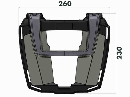 Support top case Hepco & Becker Alurack - noir Ref : HBE02217A / 6613507 01 01 SUZUKI 1400 GSX 1400 - 2005 - 2006