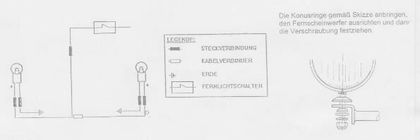 Hepco & Becker Twinlight (weg) met steun en kabel - chroom Lichten