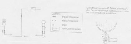 Feux Hepco & Becker Twinlight (route) avec support et câble - chrome