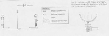 Feux Hepco & Becker Twinlight (route) avec support et câble - chrome