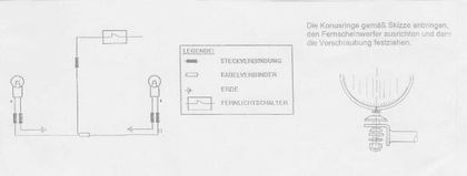 Feux Hepco & Becker Twinlight (route) avec support et câble - chrome