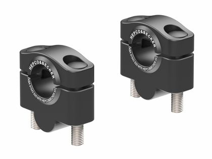 Rehausseur de guidon Hepco & Becker 25 mm - noir Ref : HBE02734A / 4230376 25 01 