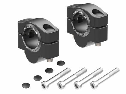 Rehausseur de guidon Hepco & Becker 20 mm - noir Ref : HBE02798A / 4230763 20 01 