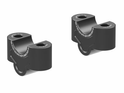 Rehausseur de guidon Hepco & Becker 25 mm - noir Ref : HBE02841A / 42352529 25 01 