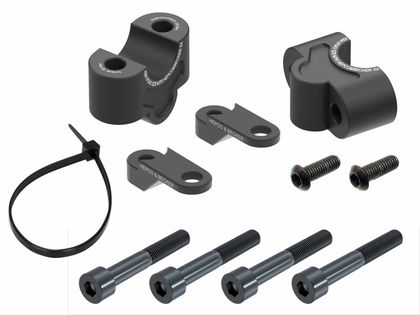 Rehausseur de guidon Hepco & Becker 25 mm - noir