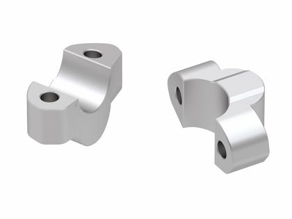 Rehausseur de guidon Hepco & Becker - argent Ref : HBE02842A / 42353547 20 09 SUZUKI 1000 GSX-S 1000 GT - 2022 - 2025