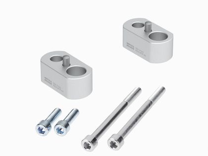 Rehausseur de guidon Hepco & Becker 20 mm - argent Ref : HBE02845A / 42357505 20 09 