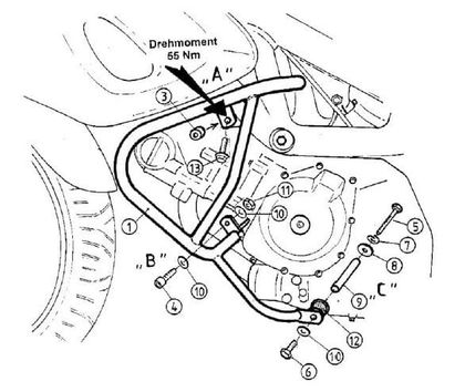 Pare-carter Hepco & Becker Crashbar - noir