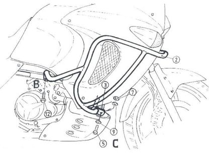 Pare-carter Hepco & Becker Crashbar - noir