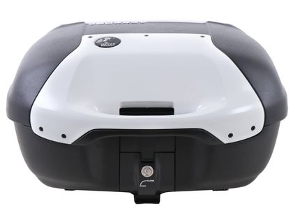 Top case Hepco & Becker Journey 42 - capot blanc - noir Universel Ref : HBE03405A / 610085 00 03 
